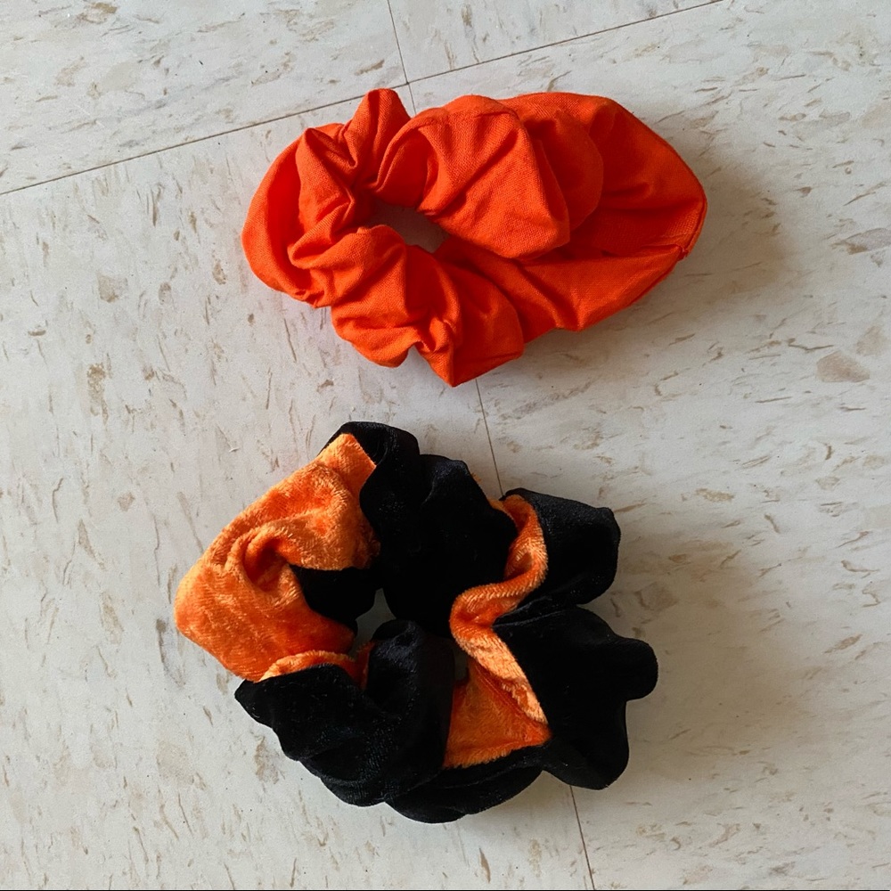 Orange scrunchies